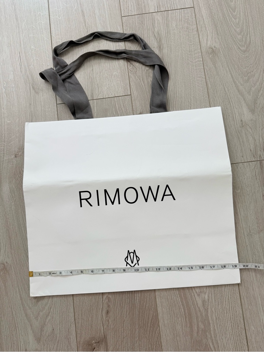 RIMOWA White Shopping Tote Bag with Gray Straps